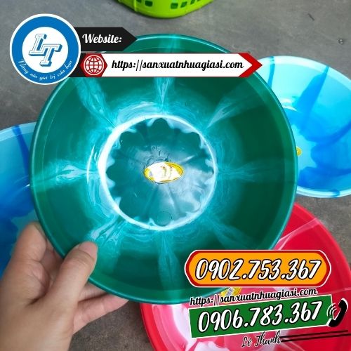 Thau nhựa tròn sọc Thau nhựa tròn sọc