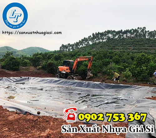 Thi công bạt nhựa đen nuôi tôm cá