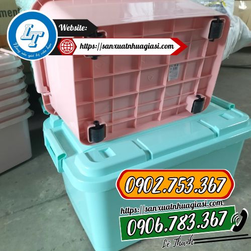 Đáy thùng có bánh xe di chuyển tiện lợi Đáy thùng có bánh xe di chuyển tiện lợi