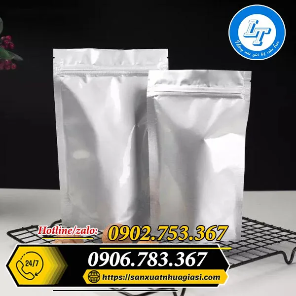 TÚI ZIP 2 MẶT BẠC