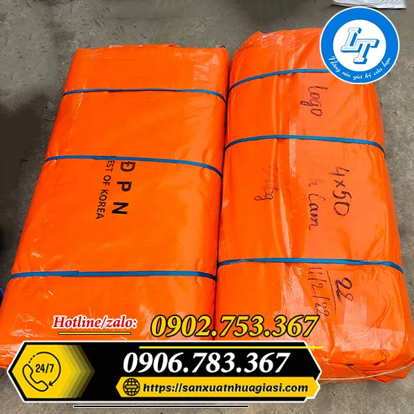 BẠT NHỰA XANH CAM