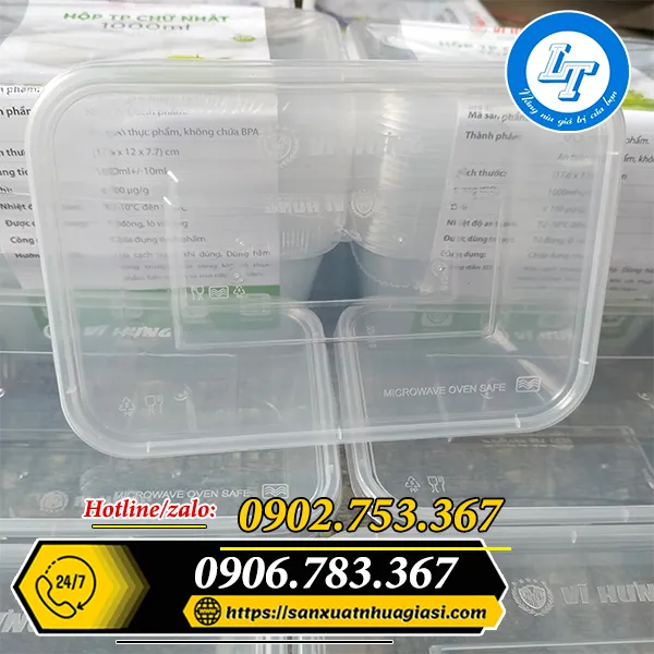 HỘP CHỮ NHẬT TRONG 550ml / 650ml / 750ml / 1000ml