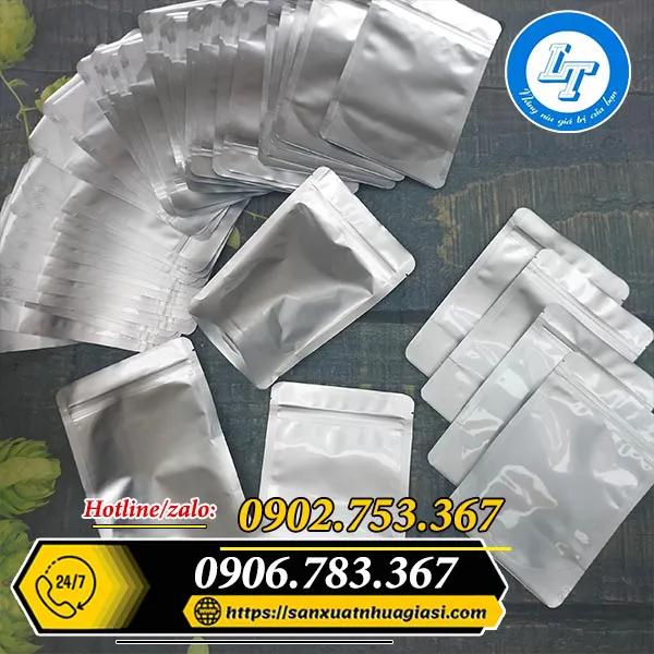 TÚI ZIP 2 MẶT BẠC