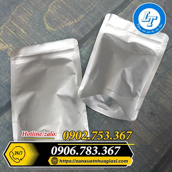 TÚI ZIP 2 MẶT BẠC