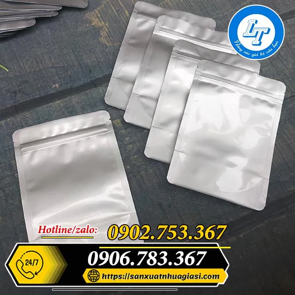 TÚI ZIP 2 MẶT BẠC