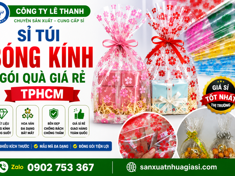 Sỉ Túi Bóng Kính Gói Quà Giá Rẻ Tphcm