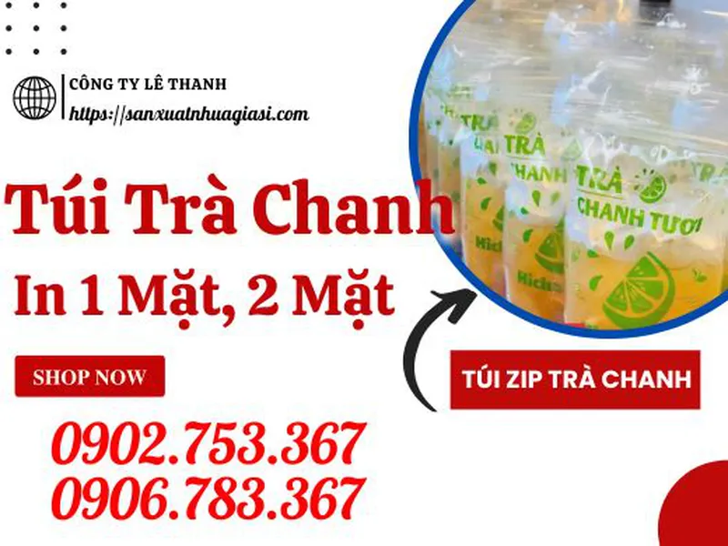 CƠ SỞ BỎ SỈ TÚI ZIP TRÀ CHANH IN 1 MẶT 2 MẶT GIÁ RẺ HCM