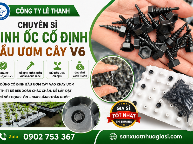 Chuyên Sỉ Đinh Ốc Cố Định Bầu Ươm Cây V6 HCM