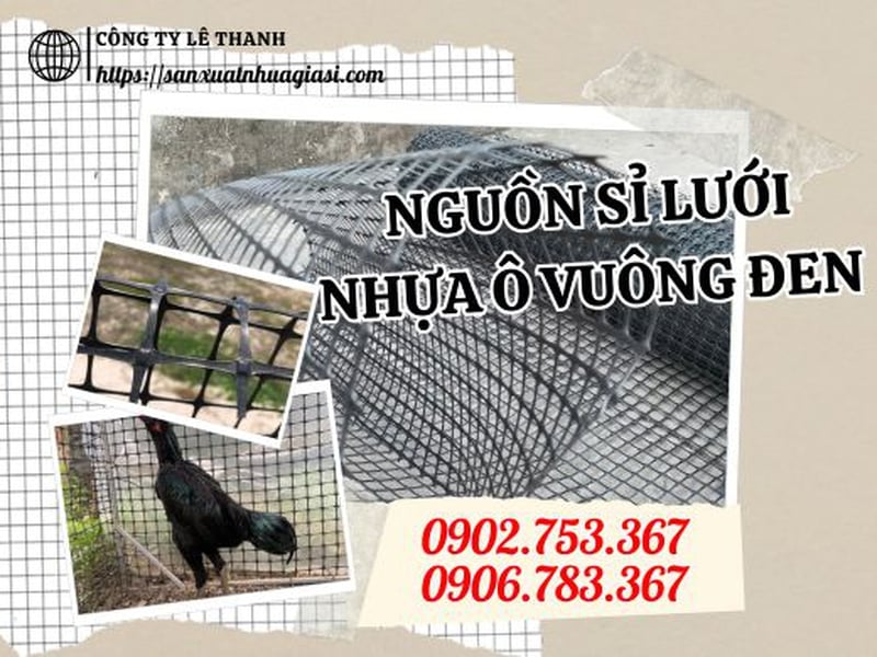 NGUỒN LƯỚI NHỰA Ô VUÔNG ĐEN GIÁ TỐT CHO TRANG TRẠI NHÀ VƯỜN