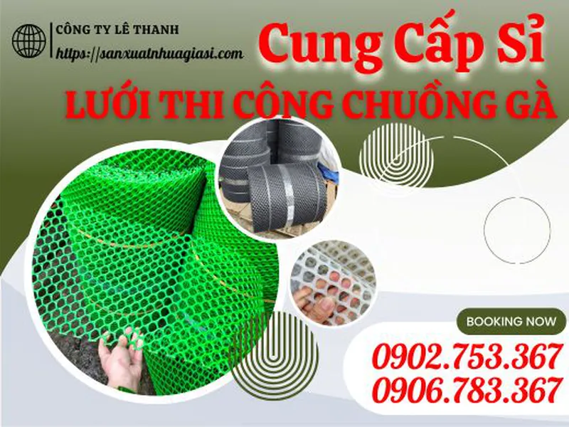 LÀM CHUỒNG GÀ THI CÔNG CÔNG TRÌNH BẰNG LƯỚI NHỰA MẮT CÁO