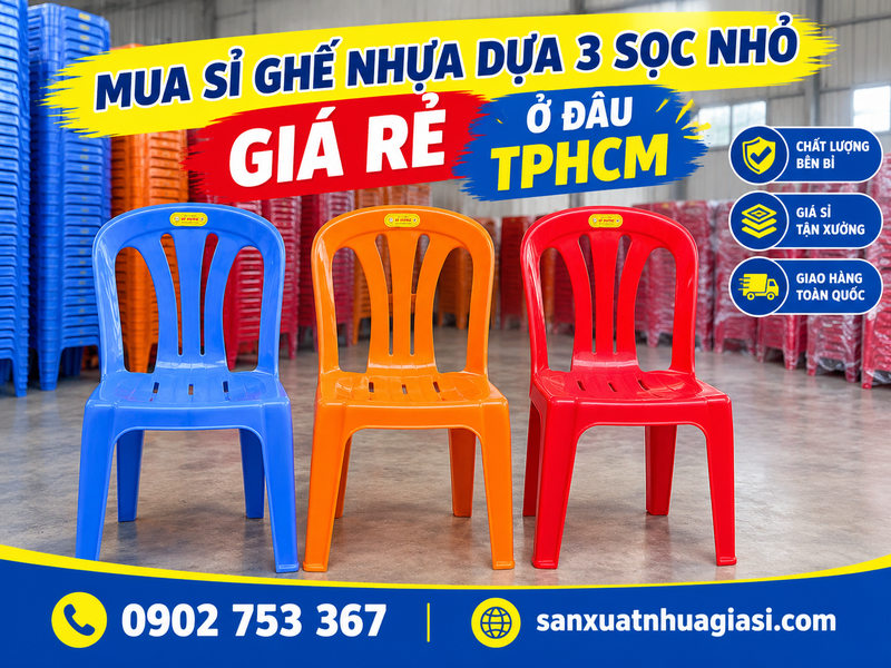Mua Sỉ Ghế Nhựa Dựa 3 Sọc Nhỏ Giá Rẻ Ở Đâu TPHCM