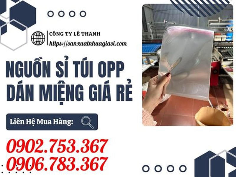Nguồn Sỉ Túi OPP Dán Miệng Số Lượng Lớn Đủ Size