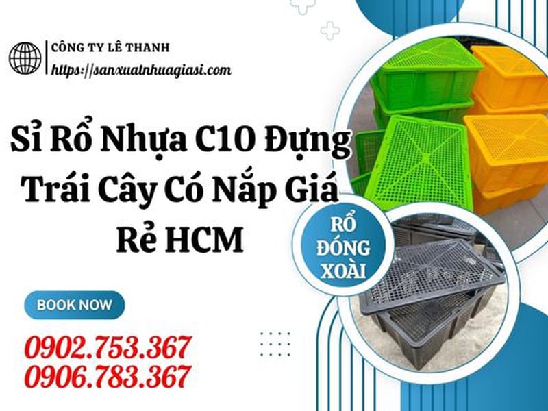 Sỉ Rổ Nhựa C10 Đựng Trái Cây Có Nắp Giá Rẻ HCM