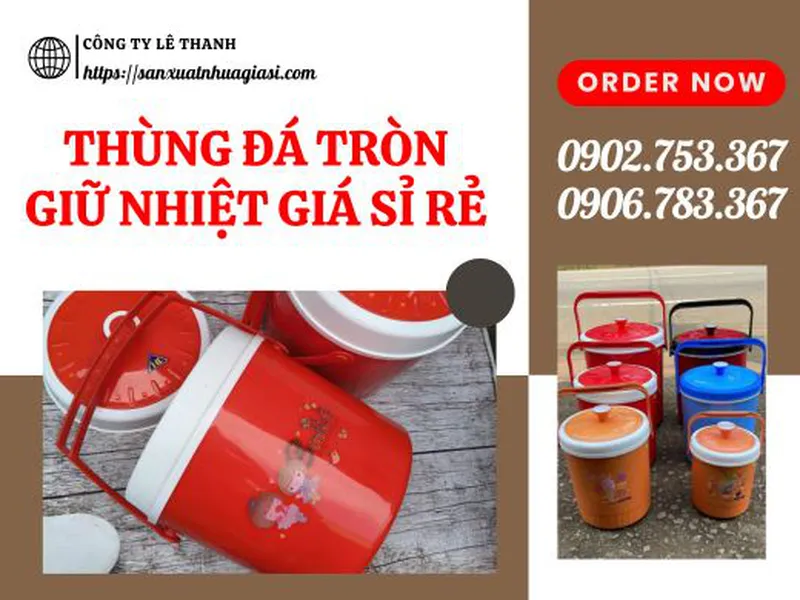 Chuyên Cung Cấp Thùng Đá Tròn Giữ Nhiệt 2l 3l 5l 7l 9l Sỉ Rẻ