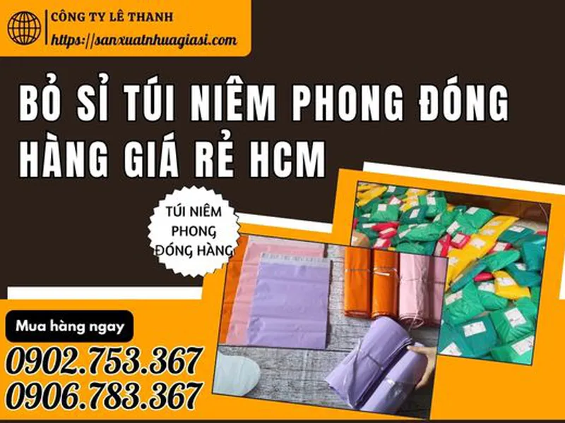 XƯỞNG BỎ SỈ TÚI NIÊM PHONG ĐÓNG HÀNG CHO SHOP QUẦN ÁO HCM