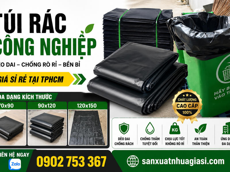 TÚI RÁC CÔNG NGHIỆP 70x90 90x120 120x150 DẺO DAI GIÁ SỈ RẺ
