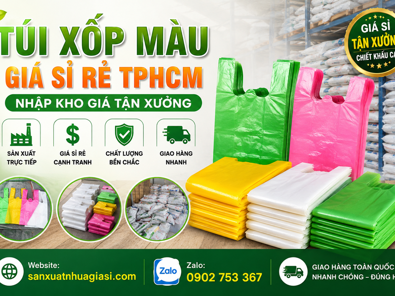 Túi Xốp Màu Giá Sỉ Rẻ TPHCM – Nhập Kho Giá Tận Xưởng