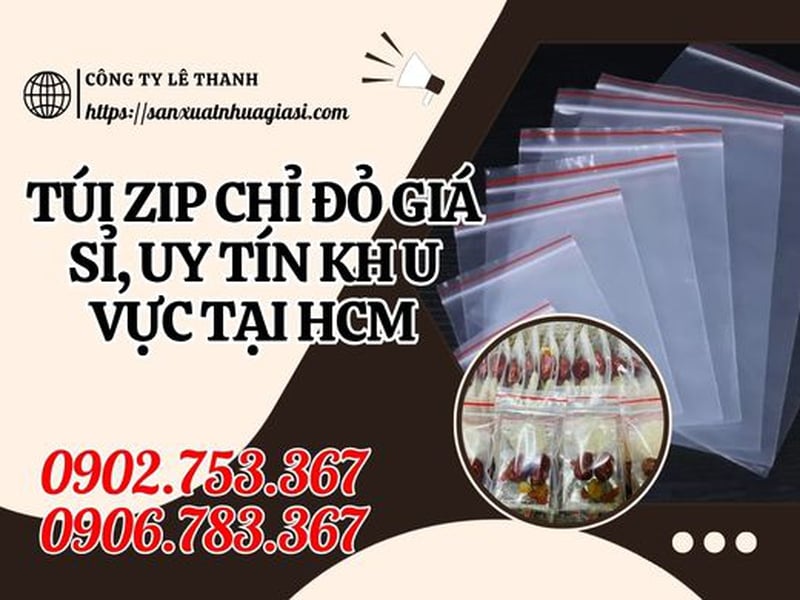 Địa Chỉ Bán Sỉ Túi Zipper Chỉ Đỏ Uy Tín Tại HCM