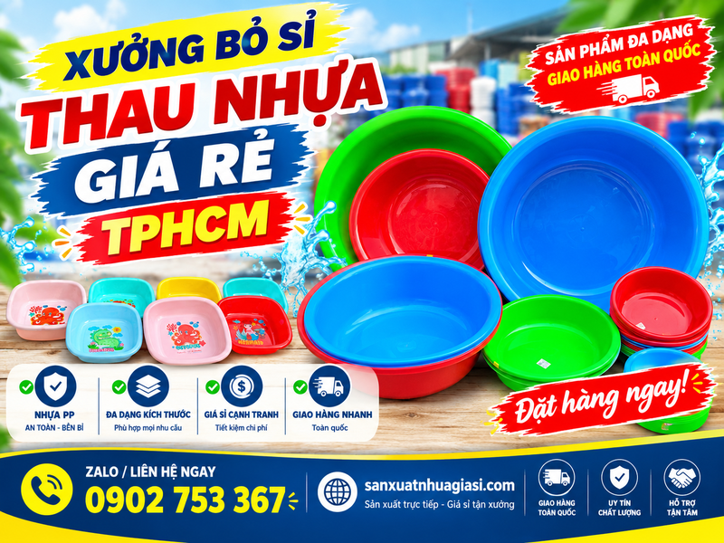XƯỞNG BỎ SỈ THAU NHỰA GIÁ RẺ TPHCM