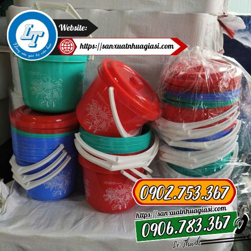 Tổng kho xô nhựa bông 5l giá rẻ Tổng kho xô nhựa bông 5l giá rẻ