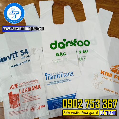 Túi xốp siêu thị in ấn logo sỉ rẻ Túi xốp siêu thị in ấn logo sỉ rẻ