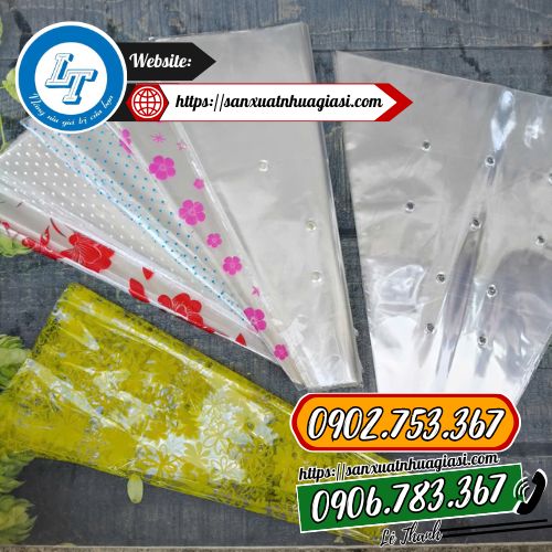 Túi bọc hoa có màu sắc, mẫu mã đa dạng Túi bọc hoa có màu sắc, mẫu mã đa dạng