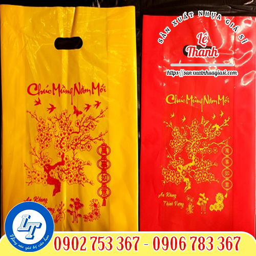 Túi pe đựng lịch màu đỏ màu vàng Túi pe đựng lịch màu đỏ màu vàng