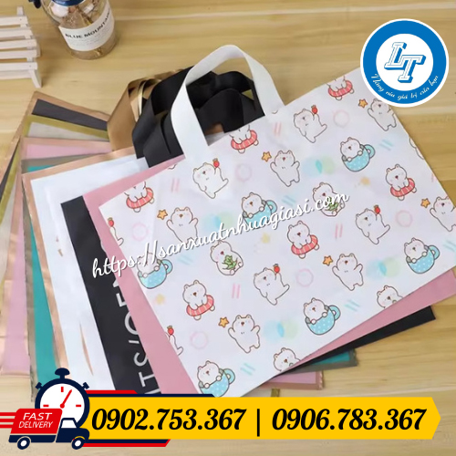 Túi ép quai in hình, in logo Túi ép quai in hình, in logo