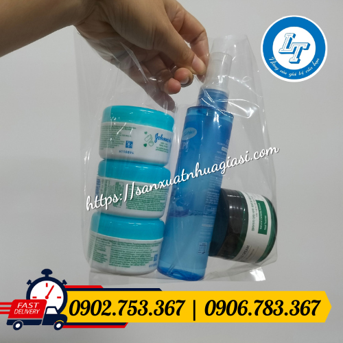 Túi hột xoài trong suốt đóng mỹ phẩm Túi hột xoài trong suốt đóng mỹ phẩm