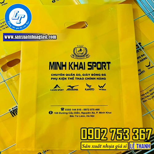 Túi hột xoài in logo màu vàng Túi hột xoài in logo màu vàng