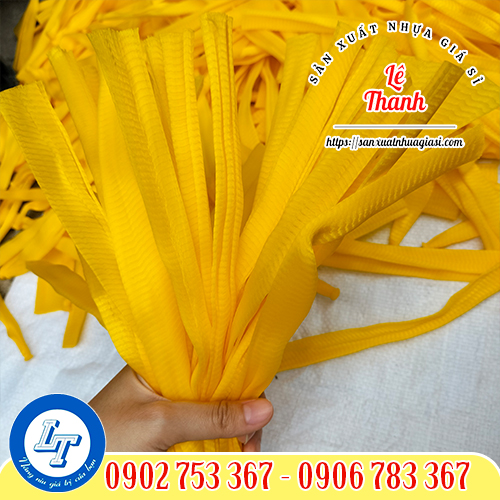 Túi lưới đựng hoa quả màu vàng Túi lưới đựng hoa quả màu vàng