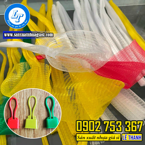 Túi lưới nhựa và bộ đầu khóa Túi lưới nhựa và bộ đầu khóa