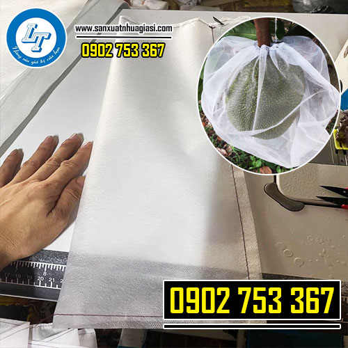 Túi lưới trùm mít được may chi tiết từng đường kim