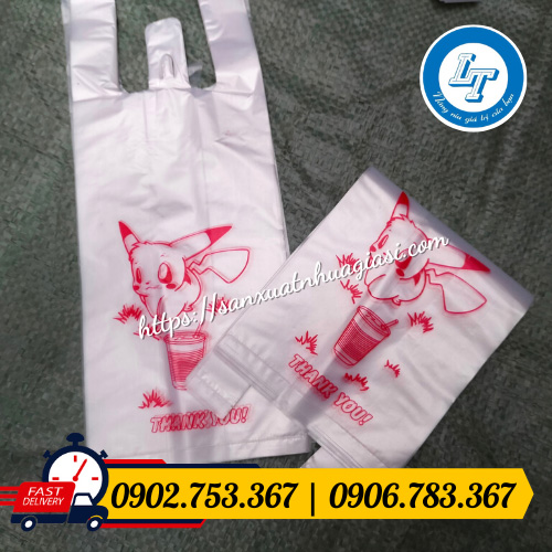 Túi đựng ly in hình Pikachu Túi đựng ly in hình Pikachu