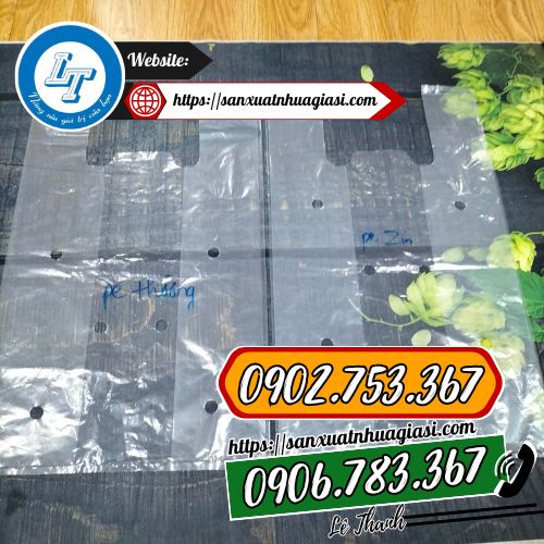 Túi nilon đục lỗ loại thường và hàng zin cho khách lựa chọn Túi nilon đục lỗ loại thường và hàng zin cho khách lựa chọn