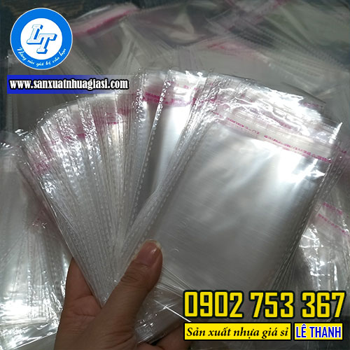 Túi opp dán miệng có độ bóng cao, trong suốt, dày chắc Túi opp dán miệng có độ bóng cao, trong suốt, dày chắc