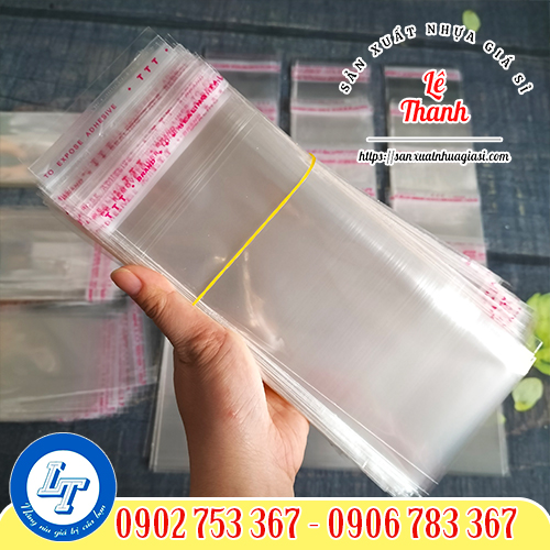 Túi opp dán miệng kích thước 9cm Túi opp dán miệng kích thước 9cm