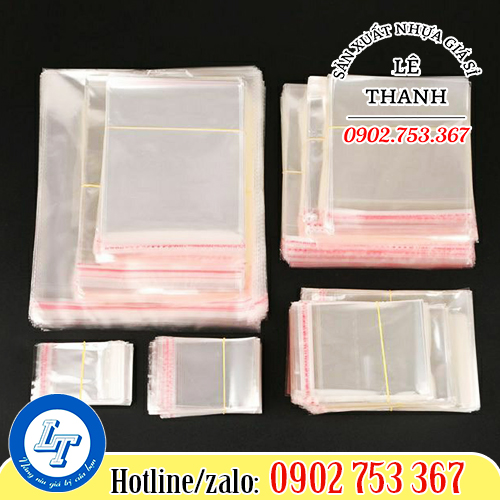 Bảng kích tước túi Opp dán miệng Bảng kích thước túi Opp dán miệng