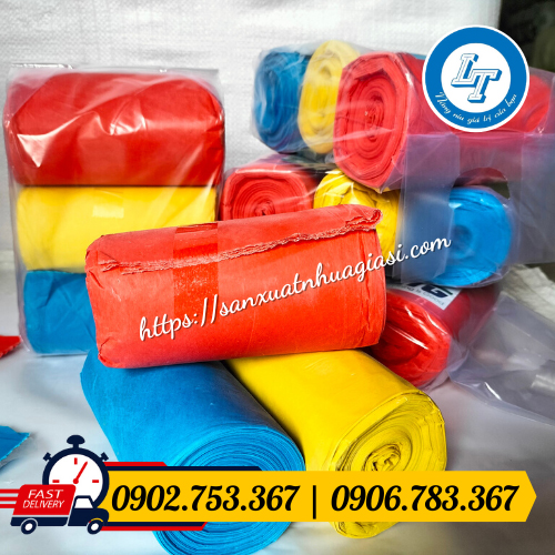 Túi rác cuộn 3 màu sỉ rẻ Túi rác cuộn 3 màu sỉ rẻ