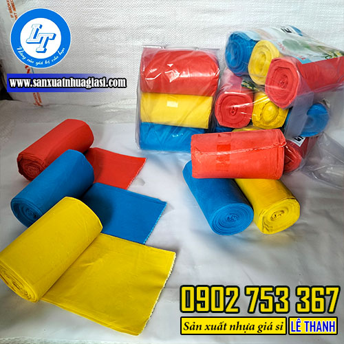 Túi rác cuộn màu chất lượng, bền bỉ, dẻo dai Túi rác cuộn màu chất lượng, bền bỉ, dẻo dai
