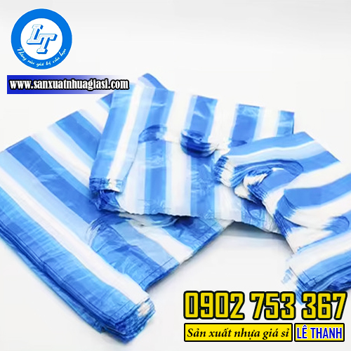 Túi xốp sọc màu sỉ rẻ Túi xốp sọc màu sỉ rẻ
