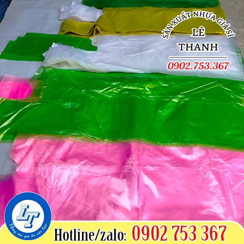 Túi xốp 2 quai nhiều màu