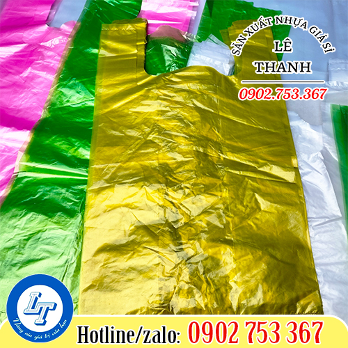 Túi xốp 2 quai nhiều màu