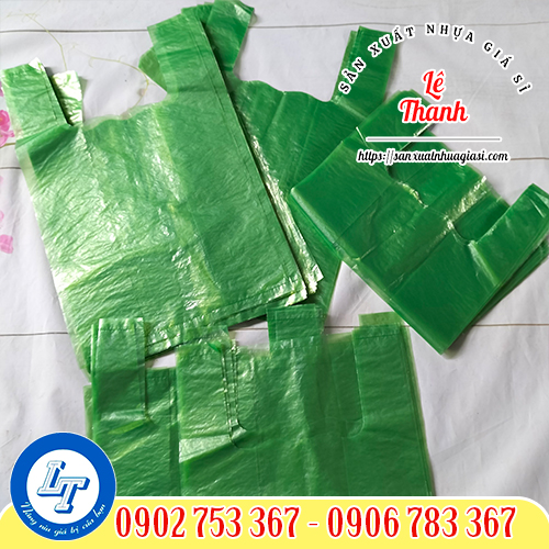 Túi xốp bóng mỡ hàng chợ màu xanh Túi xốp bóng mỡ hàng chợ màu xanh