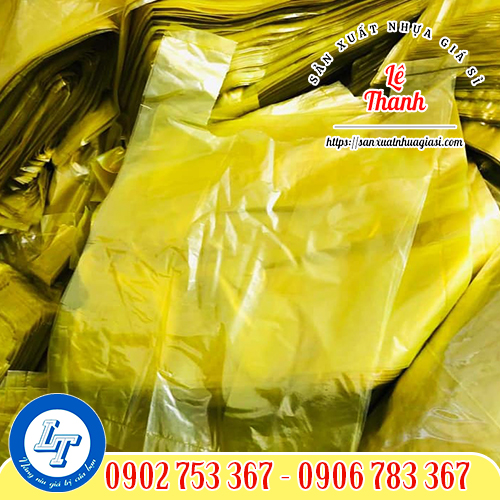 Túi xốp bóng mỡ hàng chợ màu vàng Túi xốp bóng mỡ hàng chợ màu vàng