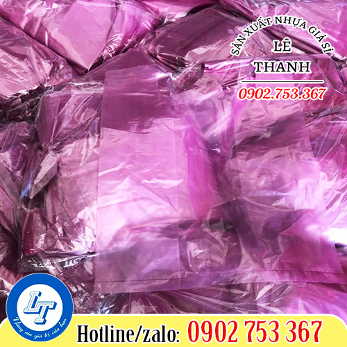 Túi xốp hàng chợ màu hồng