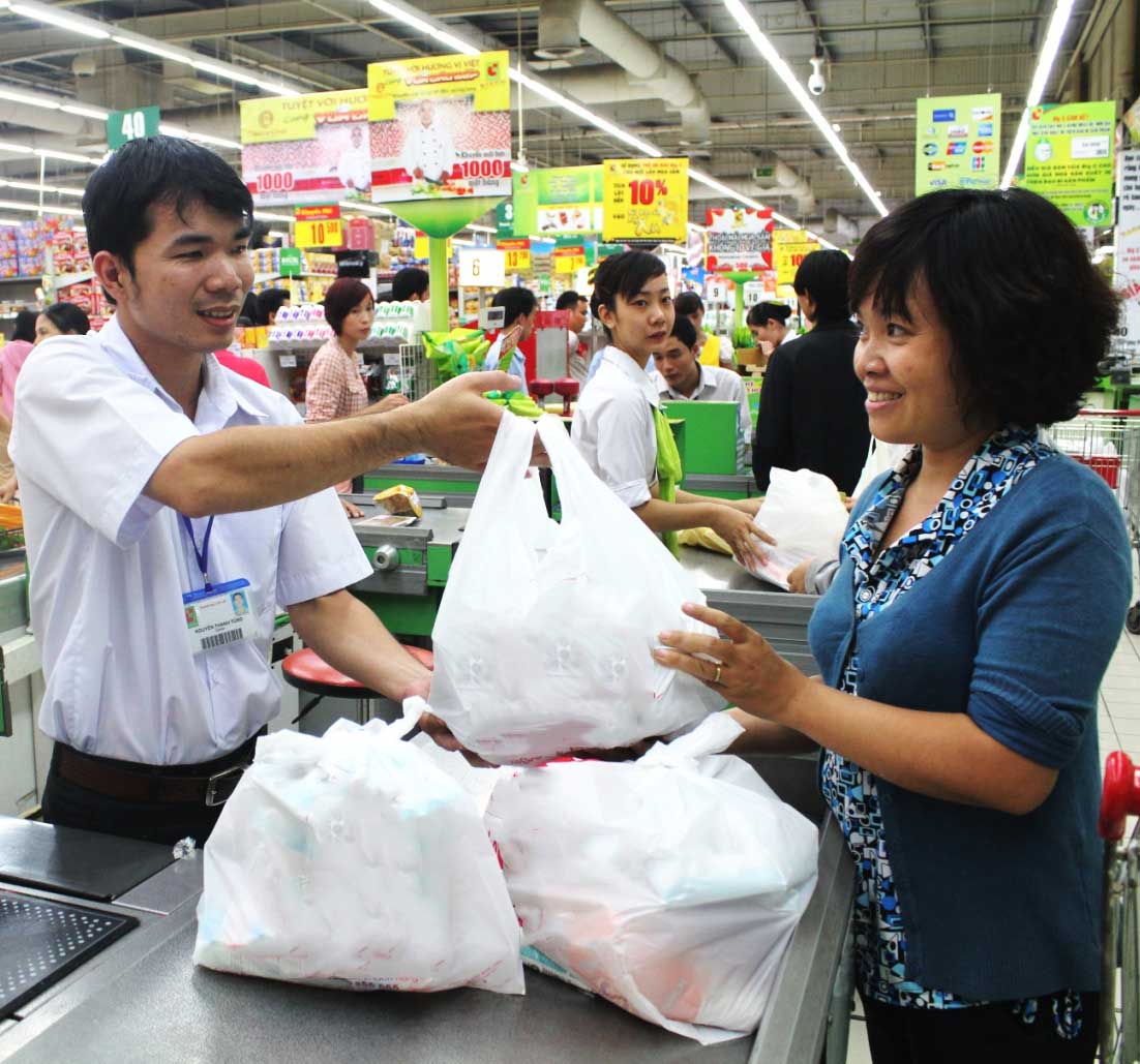 Túi xốp trắng sữa dùng trong siêu thị Túi xốp trắng sữa dùng trong siêu thị