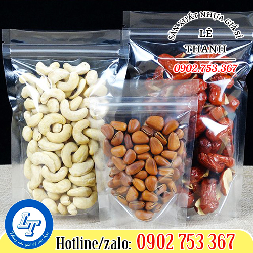 Túi zip 2 mặt trong suốt Túi zip 2 mặt trong suốt