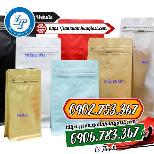 Túi zip 8 cạnh đủ màu Túi zip 8 cạnh đủ màu
