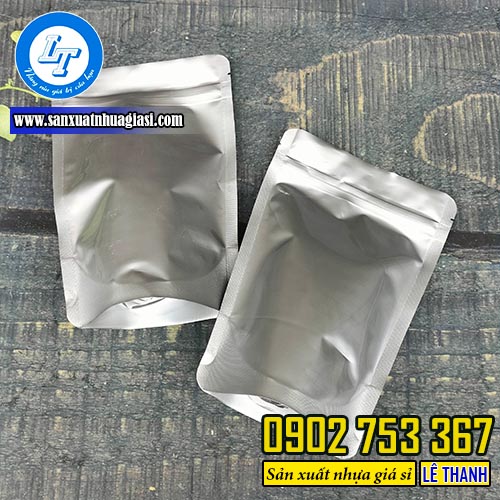 túi zip 2 mặt bạc túi zip 2 mặt bạc